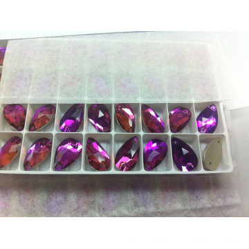 Fucsia Teardrop Sewing Stones Beads Strass Botones